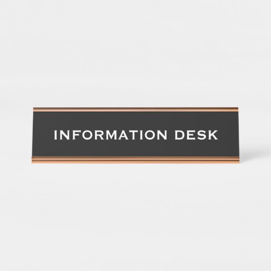 情報または問い合わせの作成 デスクネームプレート (正面)