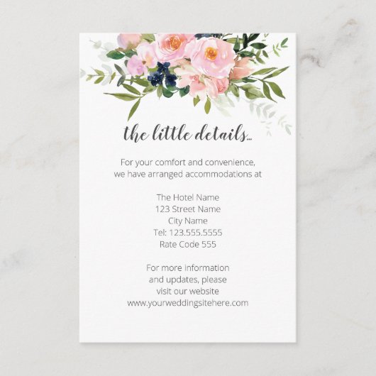 情報または詳細の同封カード エンクロージャーカード (正面)