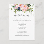 情報または詳細情報の同封カード エンクロージャーカード (正面)