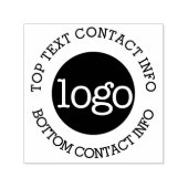 情報を含むビジネスロゴのアップ連絡ロード セルフインキングスタンプ (デザイン)