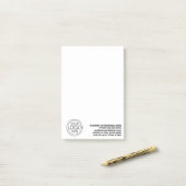 情報を含むビジネス連絡ロゴ – プロモーション ポストイット (デスク上)