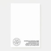 情報を含むビジネス連絡ロゴ – プロモーション ポストイット (正面)