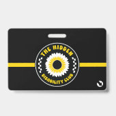 情報を持つ隠された不可視性クラ連絡ブ バッジ (正面)