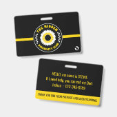 情報を持つ隠された不可視性クラ連絡ブ バッジ (正面＆裏面)