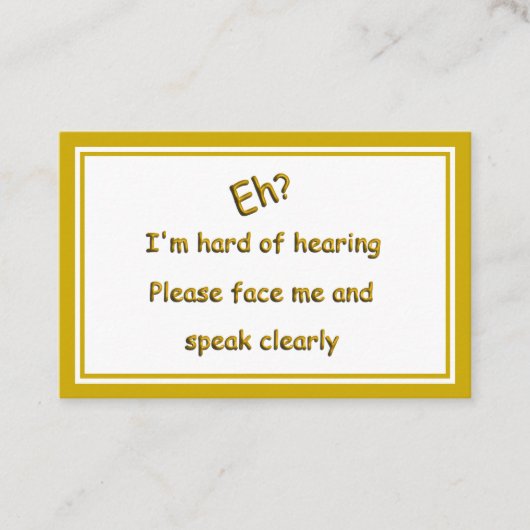 情報を用いた聴聞等の連絡懸命 名刺 (正面)