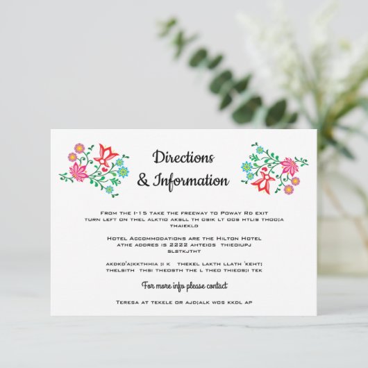 情報を結婚する民芸の花のメキシコフェスタ エンクロージャーカード (スタンド正面)