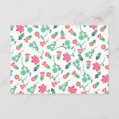 情報を結婚する民芸の花のメキシコフェスタ エンクロージャーカード (裏面)