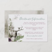 情報を結婚する水彩画の森林森林山 エンクロージャーカード (正面/裏面)