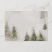 情報を結婚する水彩画の森林森林山 エンクロージャーカード (裏面)