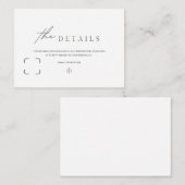 情報エンクロージャカードの白黒のシンプル アドバイスカード (正面/裏面)