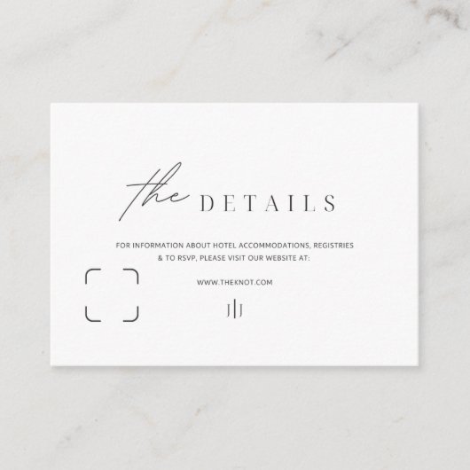 情報エンクロージャカードの白黒のシンプル アドバイスカード (正面)