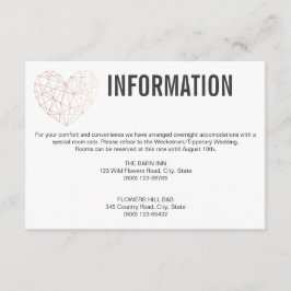 情報エンクロージャカード |バラ金ゴールド幾何学的 エンクロージャーカード