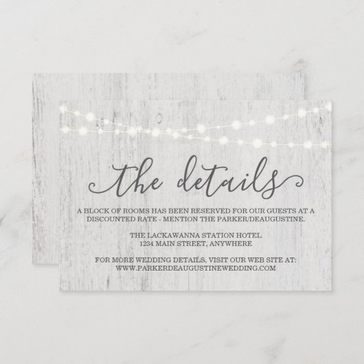 情報エンクロージャカード|素朴なロマンチック エンクロージャーカード (正面/裏面)