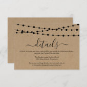 情報エンクロージャカード – 素朴 Kraft エンクロージャーカード (正面/裏面)