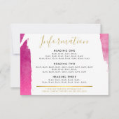 情報エンクロージャスモダンルプレッドピンク サンキューカード (正面)