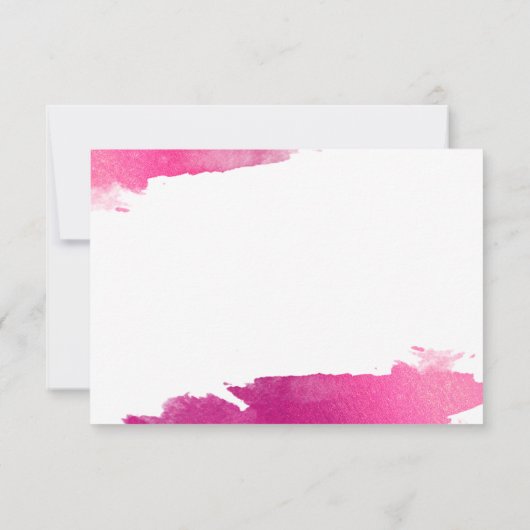 情報エンクロージャスモダンルプレッドピンク サンキューカード (裏面)