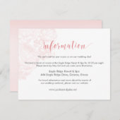 情報カードのヴィンテージのばら色のパステル: ローズクォーツ エンクロージャーカード (正面/裏面)