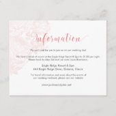 情報カードのヴィンテージのばら色のパステル: ローズクォーツ エンクロージャーカード (正面)