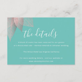 情報カード ウェディング 詳細 エンクロージャーカード