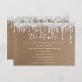 情報カード ウェディング 詳細 クラフト エンクロージャーカード (正面/裏面)