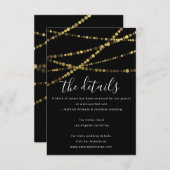 情報カード ウェディング 詳細 ゴールド エンクロージャーカード (正面/裏面)