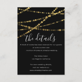 情報カード ウェディング 詳細 ゴールド エンクロージャーカード