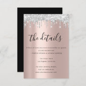 情報カード ウェディング 詳細 ドリップス エンクロージャーカード (正面/裏面)