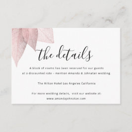 情報カード ウェディング 詳細 ホワイト エンクロージャーカード