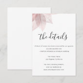 情報カード ウェディング 詳細 ホワイト エンクロージャーカード (正面/裏面)