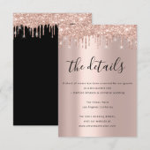 情報カード ウェディング 詳細 ローズ エンクロージャーカード (正面/裏面)