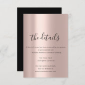 情報カード ウェディング 詳細 ローズ エンクロージャーカード (正面/裏面)