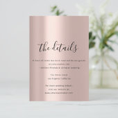 情報カード ウェディング 詳細 ローズ エンクロージャーカード (スタンド正面)