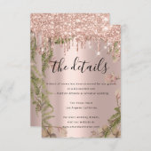 情報カード ウェディング 詳細 ワレア エンクロージャーカード (正面/裏面)