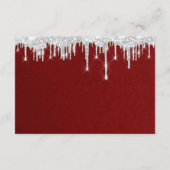 情報カード ウェディング 詳細 赤 エンクロージャーカード (裏面)