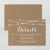 情報カード | ラスティック クラフト エンクロージャーカード (正面/裏面)