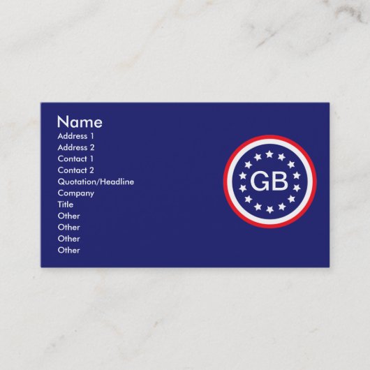 情報カード 名刺 (正面)