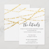 情報カード 結婚詳細 ゴールド エンクロージャーカード (正面/裏面)