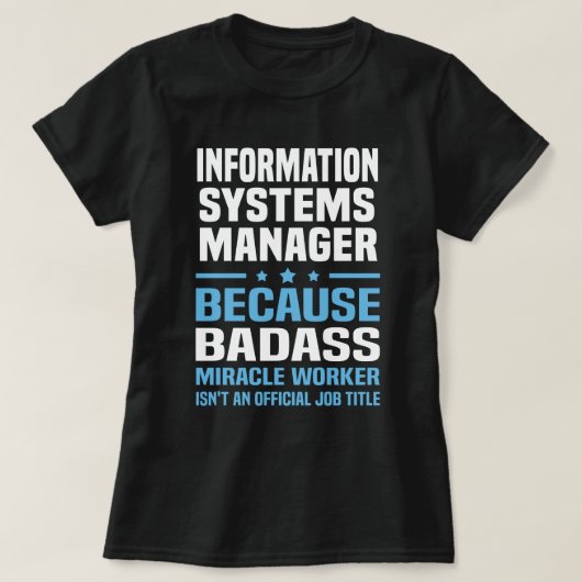 情報システム・マネージャ Tシャツ (デザイン正面)