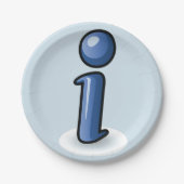 情報シンボル紙プレート ペーパープレート (正面)