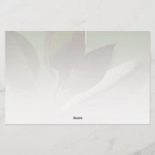 情報パーソナライズされた付き緑文房具連絡 便箋 (裏面)