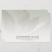 情報パーソナライズされた付き緑文房具連絡 便箋 (正面/裏面)