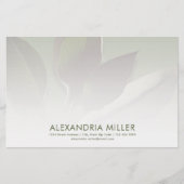 情報パーソナライズされた付き緑文房具連絡 便箋 (正面)