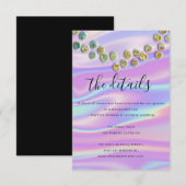 情報ホログラフィック封筒カード ウェディング エンクロージャーカード (正面/裏面)