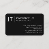 情報モダン技術プロフェッショナルブラック 名刺 (裏面)