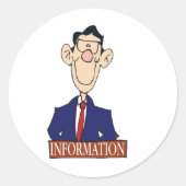 情報担当職員のプロフェッショナルな事務員 ラウンドシール (正面)