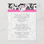 情報挿入カードDamaskピンクYarrow Trim エンクロージャーカード (裏面)