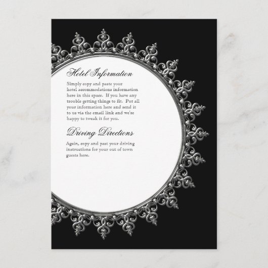 情報挿入 – バロッククラシック旋回サークル エンクロージャーカード (正面)