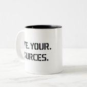 情報源を挙げる ツートーンマグカップ (正面左)