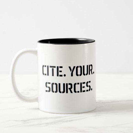 情報源を挙げる ツートーンマグカップ (左)