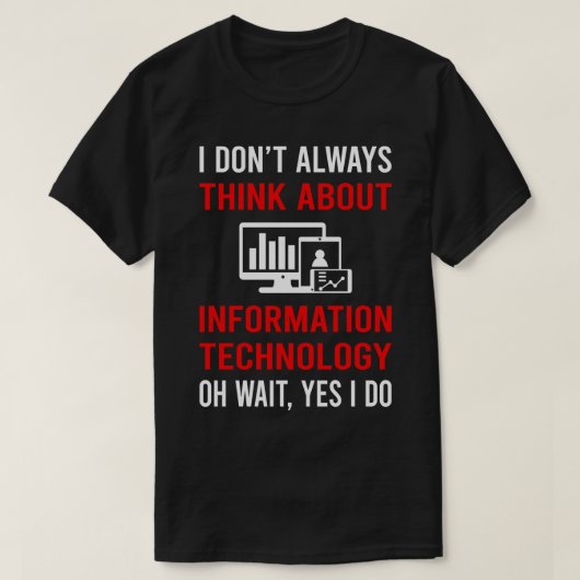 情報考え技術について Tシャツ (デザイン正面)